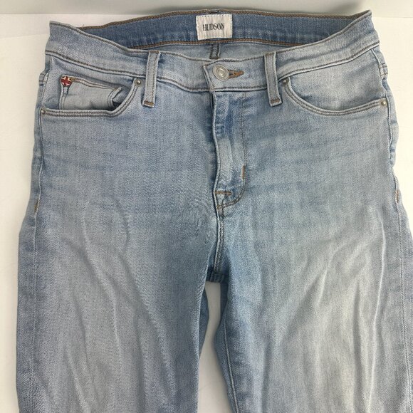 Hudson Zoey Mid Rise Crop Straight Leg Released Hem Jeans Size 27 - Picture 5 of 8
